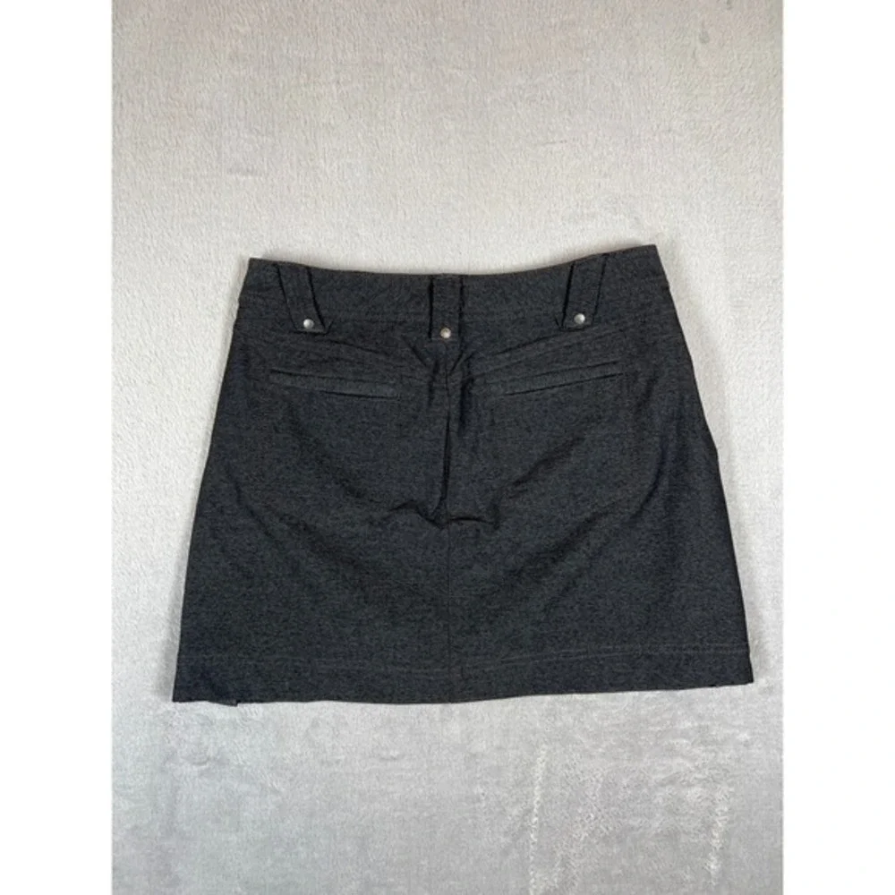 Athleta Take a Hike Side Snap Mini Skirt Charcoal Gray‎ Active Travel Skirt 2